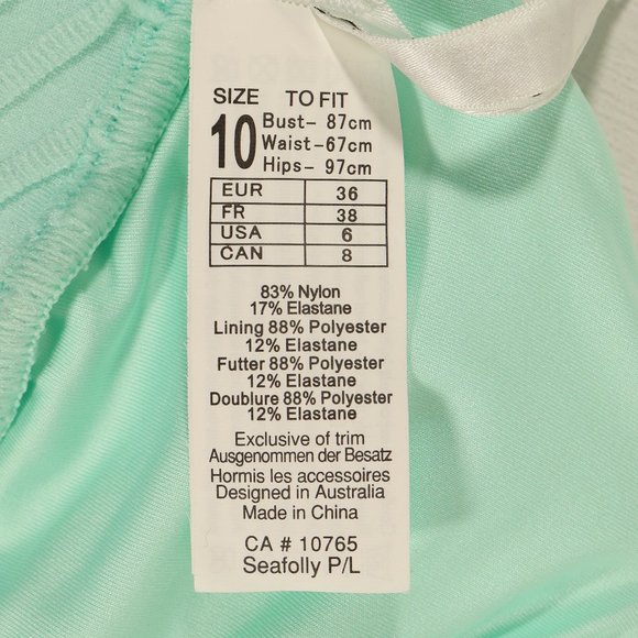 NWT Seafolly Freshwater Crop Top in Fresh Mint - Picture 10 of 10